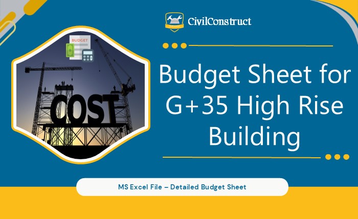 Budget Sheet – G+35 Building in MS Excel